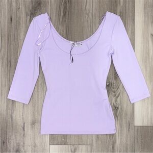 139. Zara Women’s Light Purple Long Sleeve Top Size Small Work Top Casual NWOT